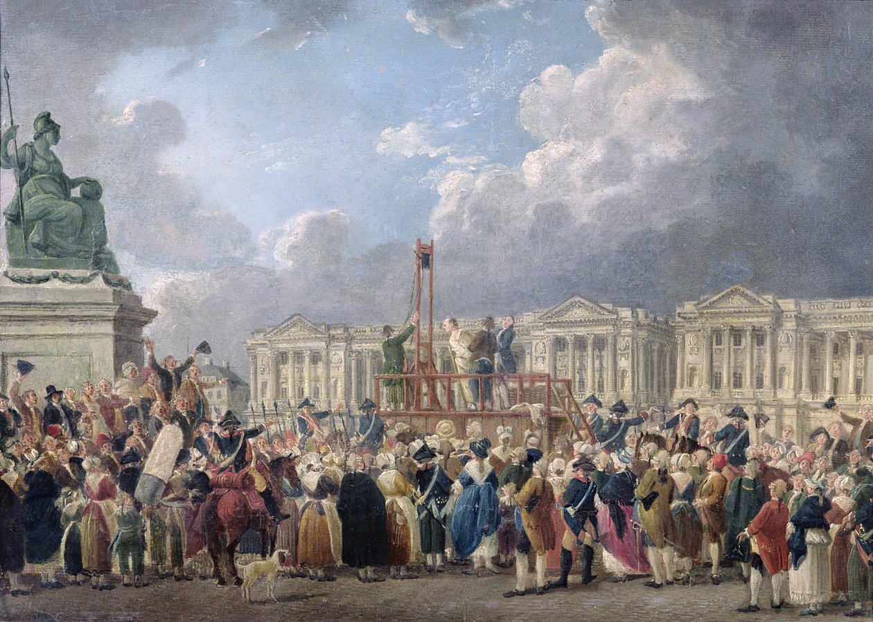 إعدام ، مكان الثورة ، بين أغسطس 1793 ويونيو 1794 بواسطة بيار أنطوان ديماشي