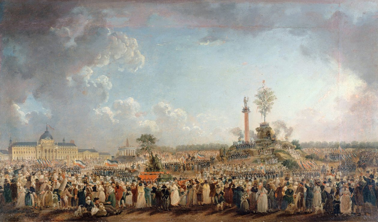 مهرجان الكائن الأسمى في حقل المريخ ، 8 يونيو 1794 ، 1794. بواسطة بيار أنطوان ديماشي