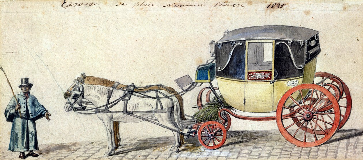 الحصان والنقل ، 1825 (قلم وحبر ومرحاض على ورق) بواسطة بيير أنطوان ليسور