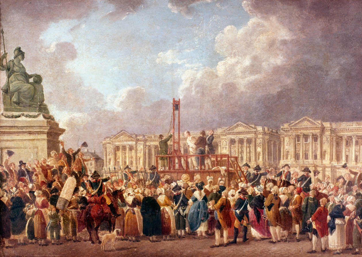 إعدام مقصلة في باريس أثناء الثورة الفرنسية ، 1790s 1793-1807 بواسطة بيير أنطوان دي ماتشي