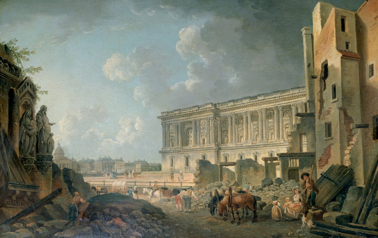 منظر لمتحف اللوفر ، c1743-1807 بواسطة بيير أنطوان دي ماتشي