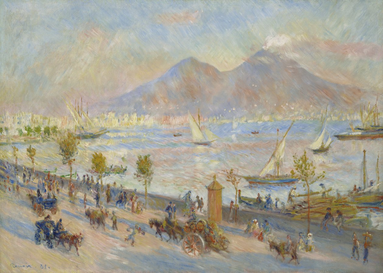 خليج نابولي ، مساء ، 1881 بواسطة بيير أوغست رينوار
