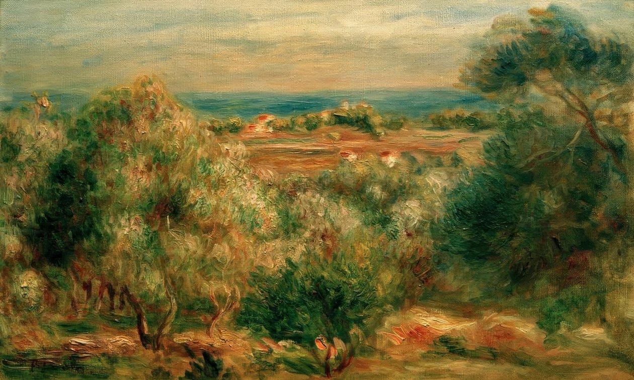 منظر للبحر من Haut-Cagnes بواسطة بيير أوغست رينوار