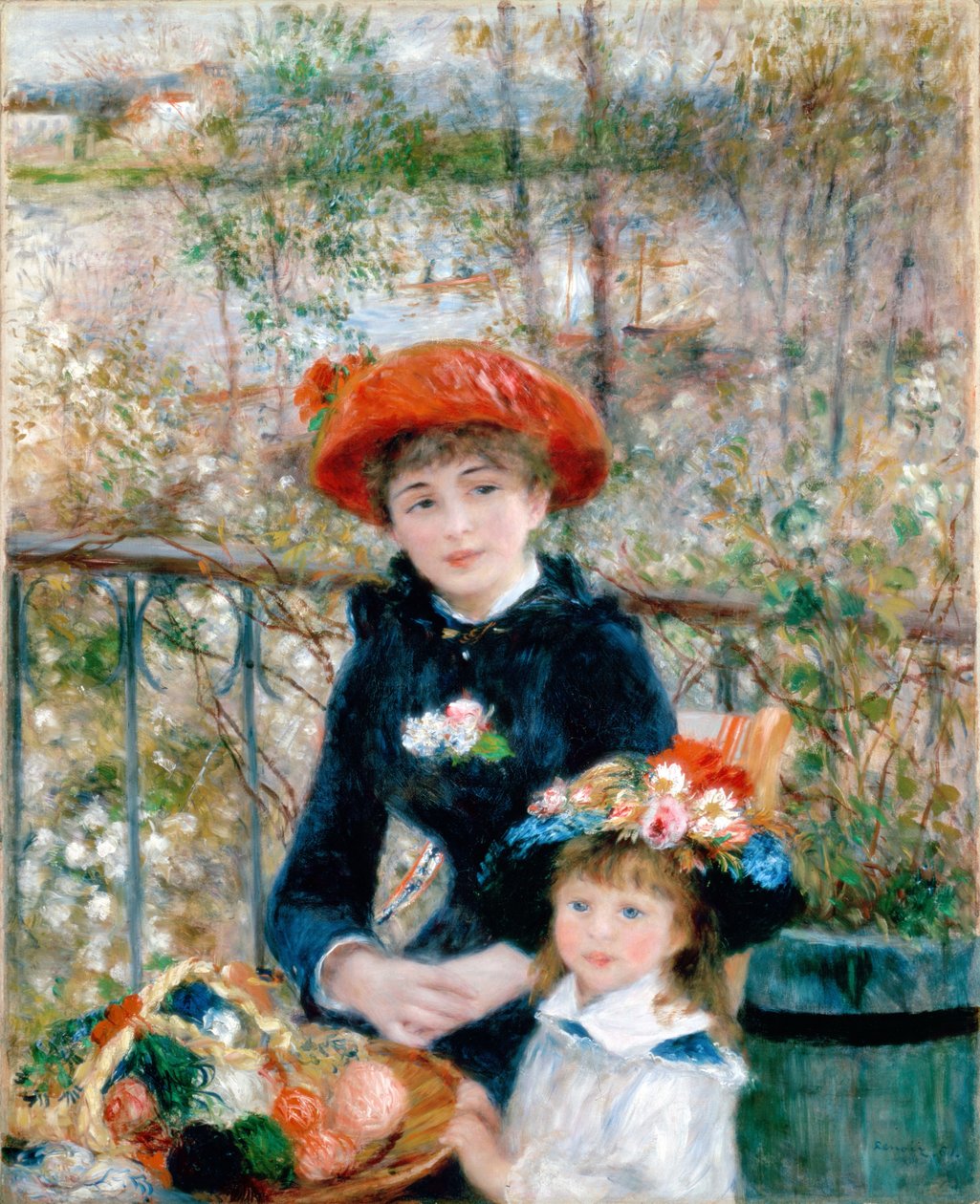 الألمانية: Auf der Terrasse الإنجليزية: On the Terrasse Français: على الشرفة بواسطة بيير أوغست رينوار