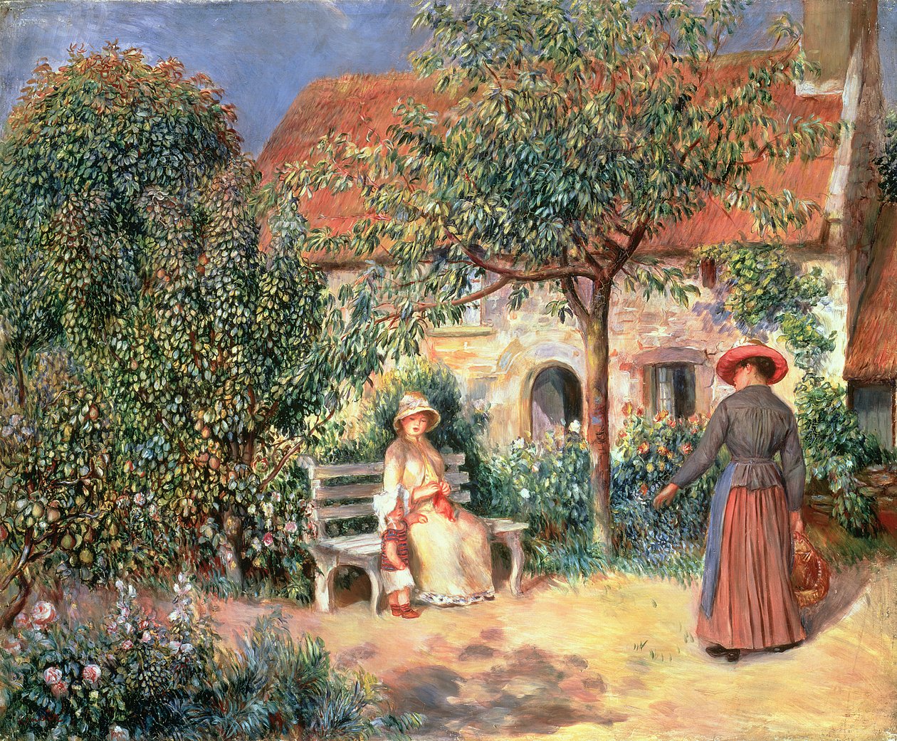 مشهد حديقة في بريتاني ، حوالي 1886 (زيت على قماش) بواسطة بيير أوغست رينوار