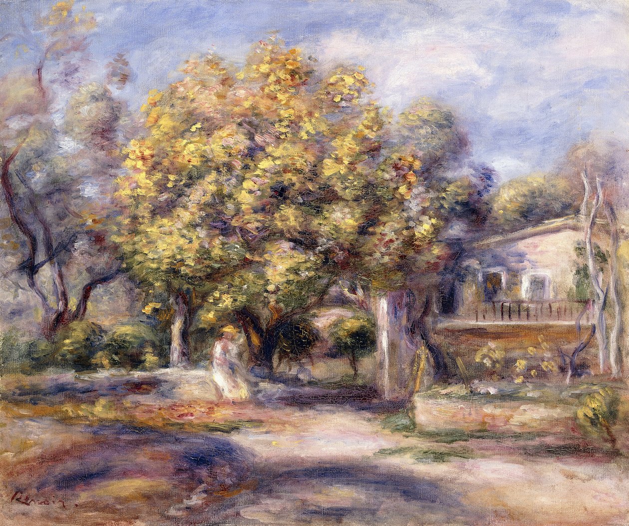 منزل في Cagnes ، حوالي 1905 (زيت على قماش) بواسطة بيير أوغست رينوار