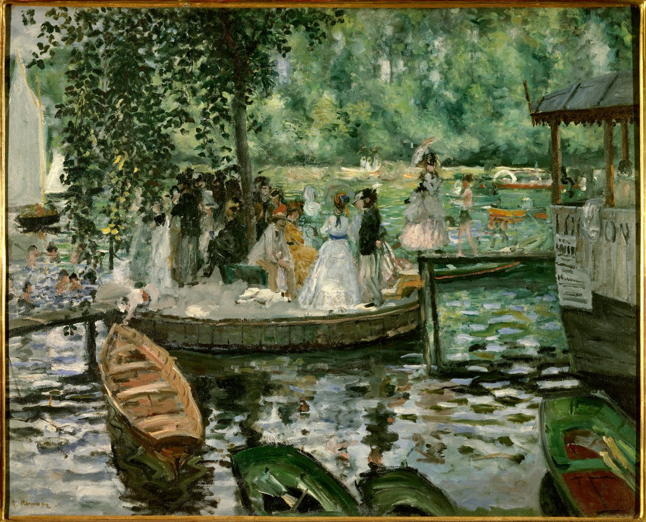 La grenouillere لوحة لبيير أوغست رينوار (1841-1919) 1869 متحف ستوكهولم الوطني بواسطة بيير أوغست رينوار