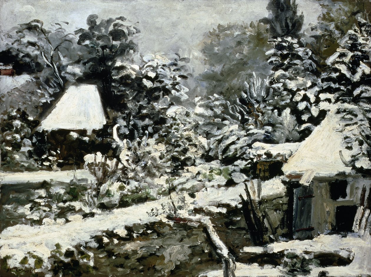 المناظر الطبيعية ، تأثير الثلج ، c.1868 بواسطة بيير أوغست رينوار