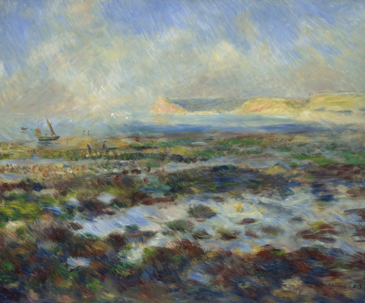 Low Tide ، Yport ، 1883 بواسطة بيير أوغست رينوار