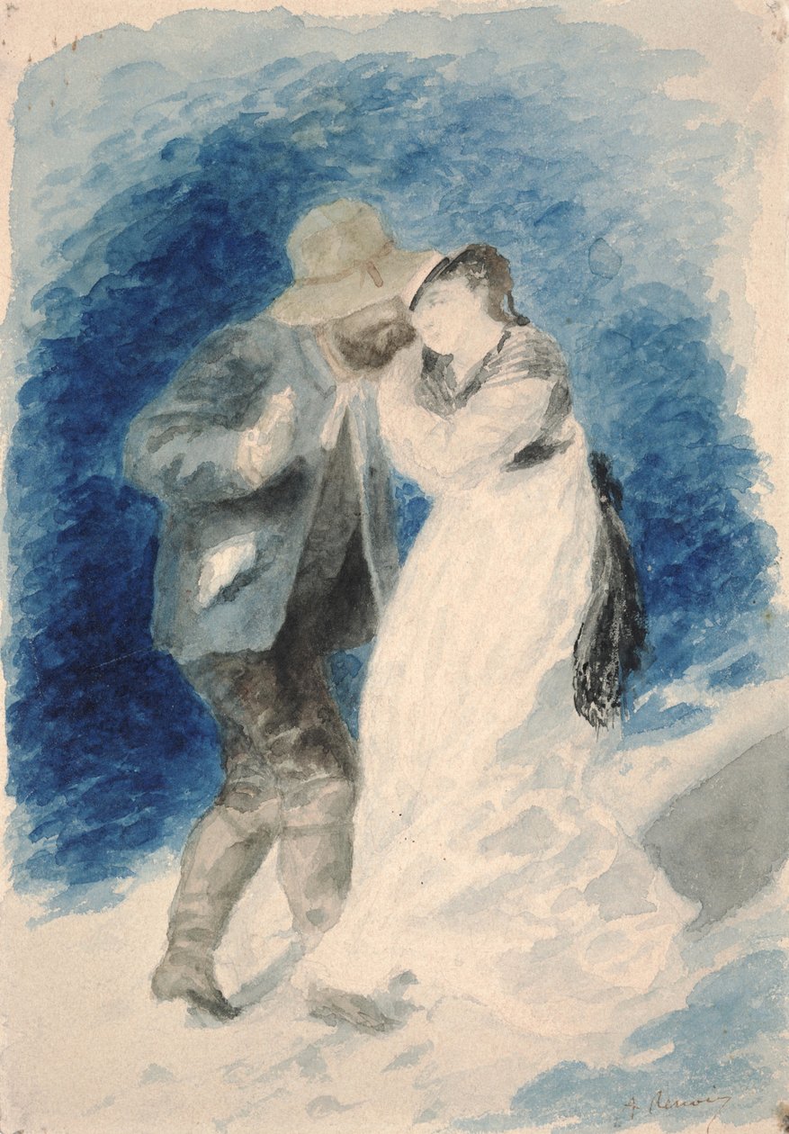 M. Jules Le Coeur and Mlle. كليمنس تريهوت بواسطة بيير أوغست رينوار
