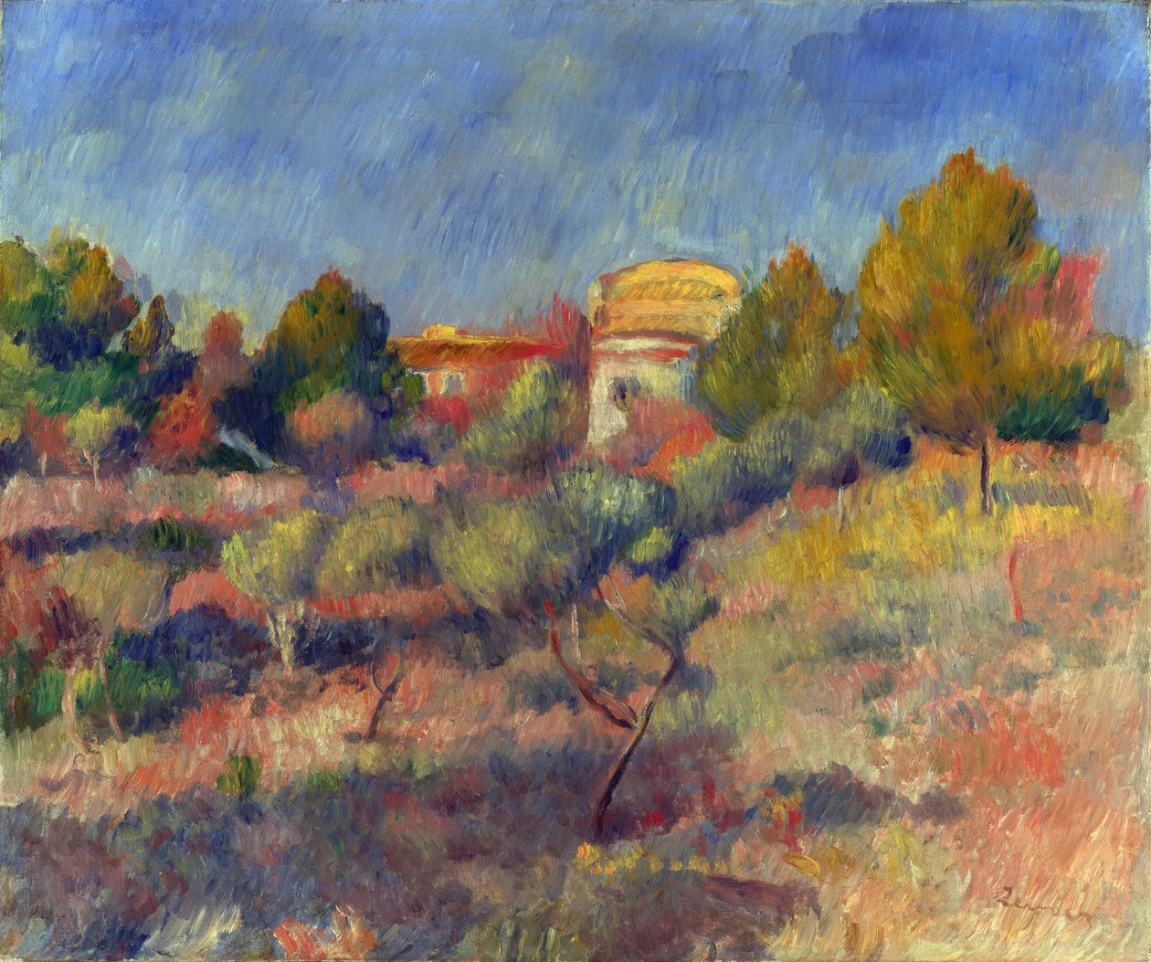 Pigeonnier (Colombier) a Bellevue (Pigeon Coop at Bellevue) - زيت على قماش بقلم بيير أوغست رينوار (1841-1919) مجموعة خاصة بواسطة بيير أوغست رينوار