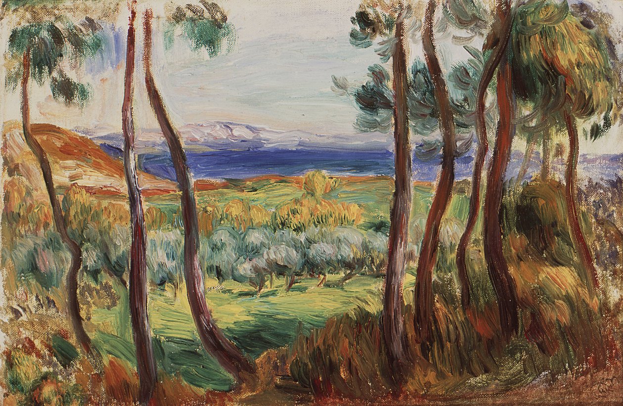 الصنوبر حول Cagnes ، ج. 1910. بواسطة بيير أوغست رينوار