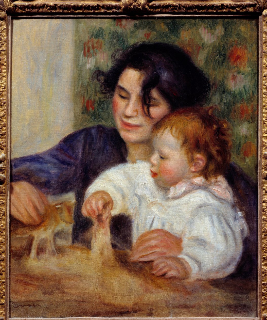 صورة لغابرييل وجان. صورة لابن الرسام جان رينوار (1894-1979) مع ممرضته غابرييل رينارد (1879-1959). لوحة بيير أوغست رينوار (1841-1919) بواسطة بيير أوغست رينوار