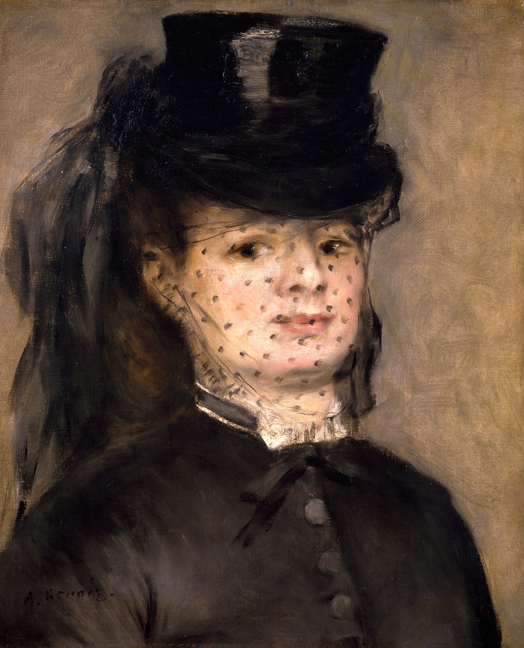 Portrait of Madame Darras, nee Henriette Oudiette, wife of Captain Paul Darras (Study for the Amazon of 1873) بواسطة بيير أوغست رينوار