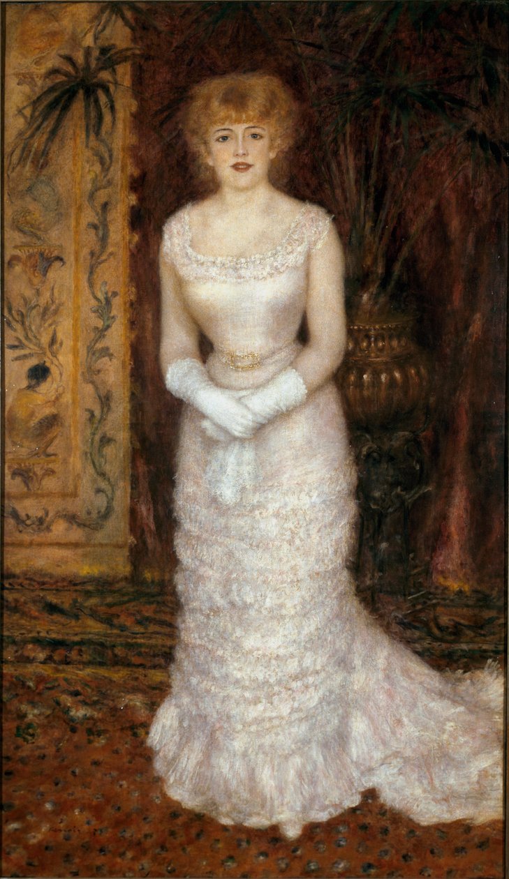صورة للممثلة جين ساماري (1857-1890) سيرا على الأقدام. لوحة بيير أوغست رينوار (بيير أوغست بواسطة بيير أوغست رينوار