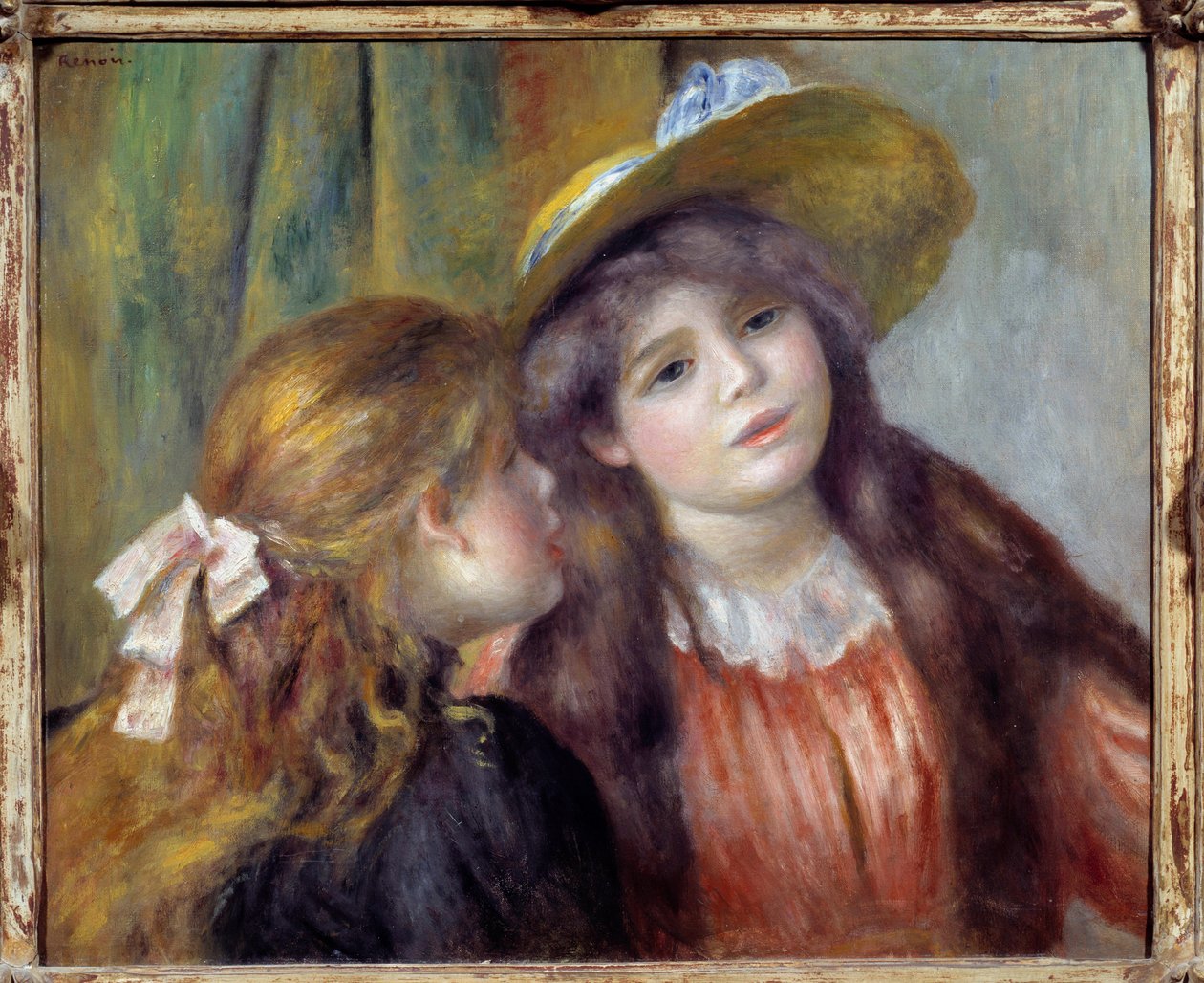 صورة لفتاتين. لوحة بيير أوغست رينوار (1841-1919) بواسطة بيير أوغست رينوار