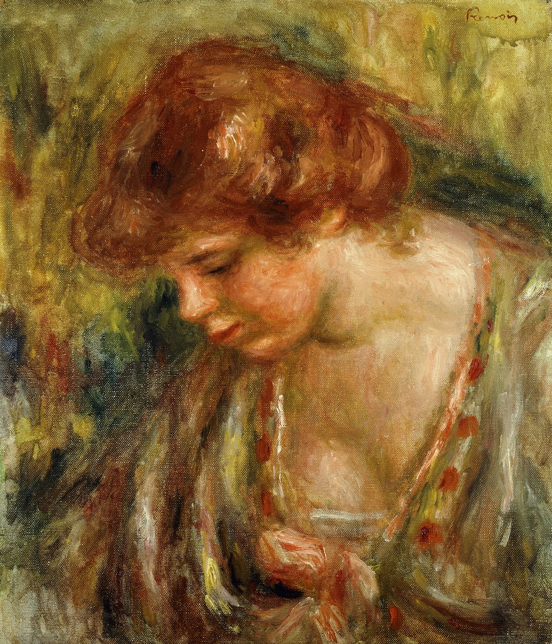 الملف الشخصي لـ Andree مع انحناء الرأس ؛ Profil d "Andree Penchee، c.1917 بواسطة بيير أوغست رينوار