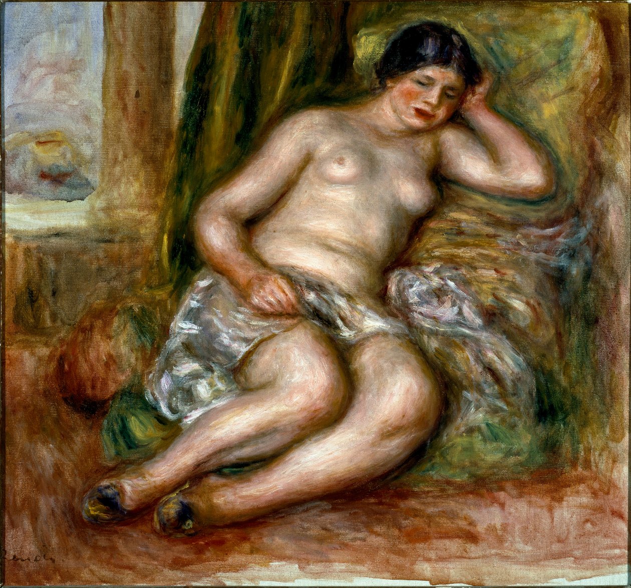 النوم Odalisque أو النعال Odalisque. لوحة بيير أوغست رينوار (بيير أوغست بواسطة بيير أوغست رينوار