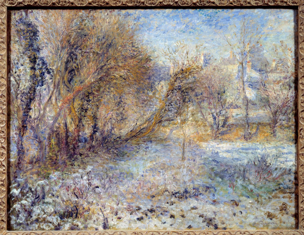 رسم المناظر الطبيعية الثلجية بقلم بيير أوغست رينوار (1841-1919) 1875 صن. 0.51 × 0.66 م باريس ، متحف أورانجيري بواسطة بيير أوغست رينوار