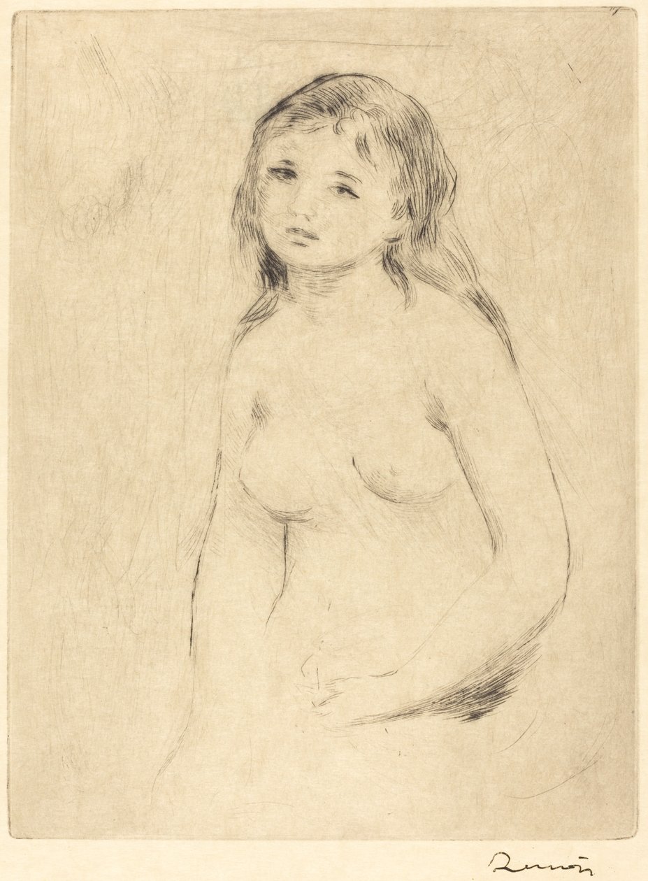 دراسة من أجل Bather Etude pour une baigneuse ، أواخر القرن التاسع عشر وأوائل القرن العشرين. بواسطة بيير أوغست رينوار