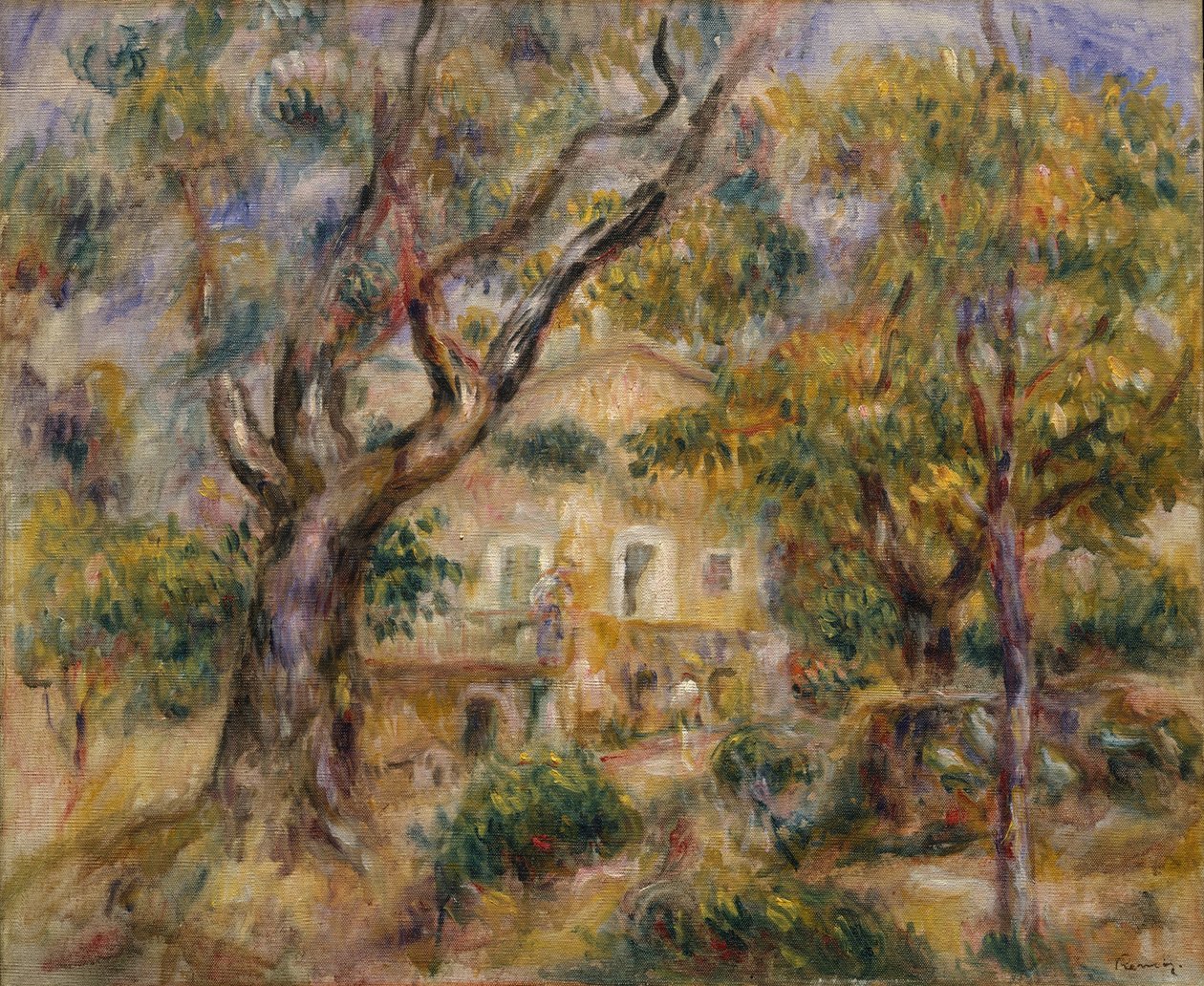المزرعة في Les Collettes ، Cagnes ، 1908-14. بواسطة بيير أوغست رينوار