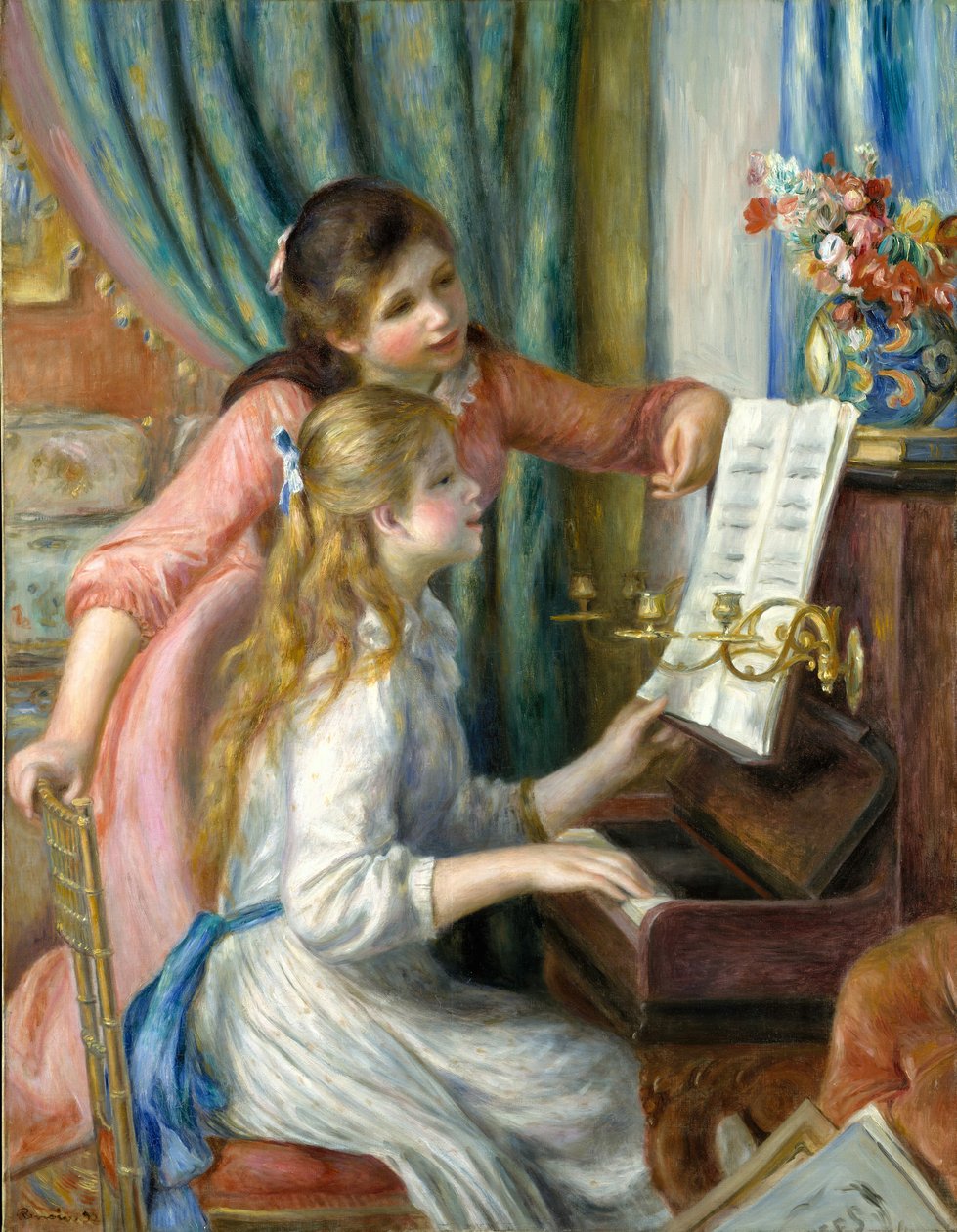 فتاتان صغيرتان في البيانو ، 1892. بواسطة بيير أوغست رينوار