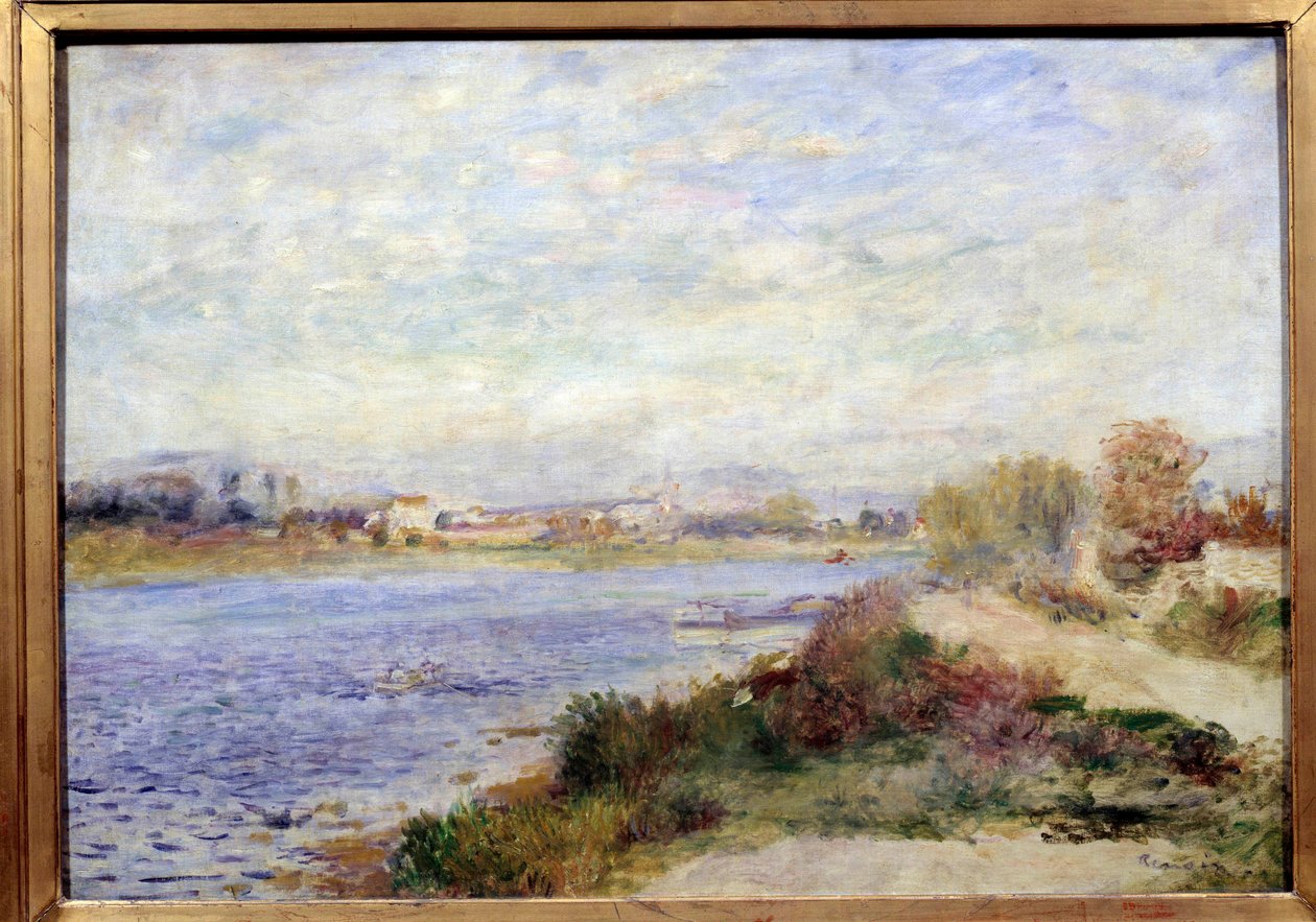 منظر لنهر السين في Argenteuil لوحة بيير أوغست رينوار (1841-1919) 1873 صن. 0،46x0،65 م باريس ، متحف دورسيه بواسطة بيير أوغست رينوار
