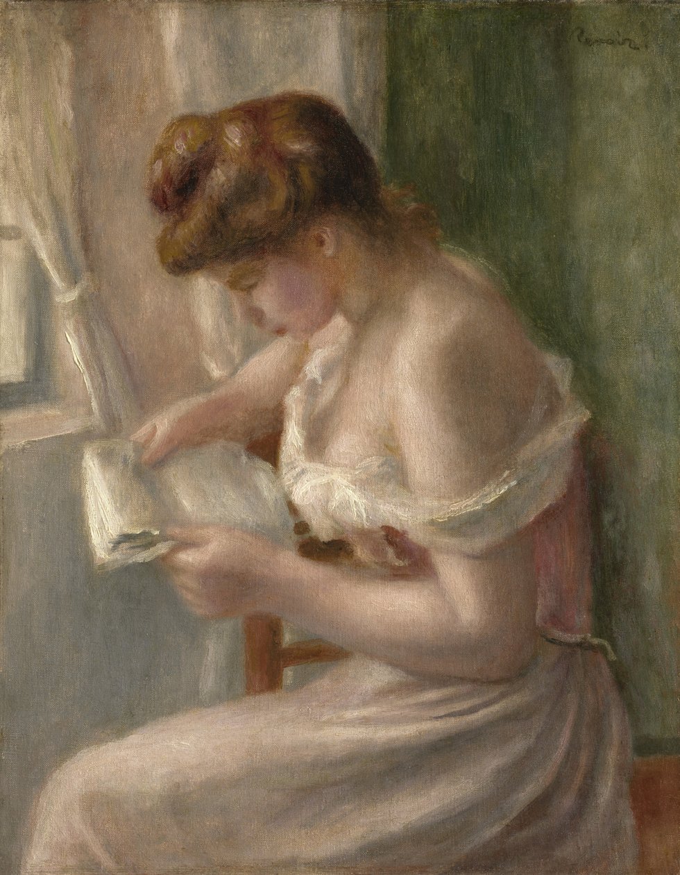 قراءة المرأة ، ج .1895 بواسطة بيير أوغست رينوار