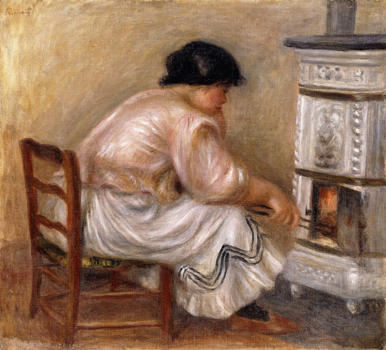 امرأة في ركن الموقد ؛ Femme au Coin du Poele، 1912 بواسطة بيير أوغست رينوار
