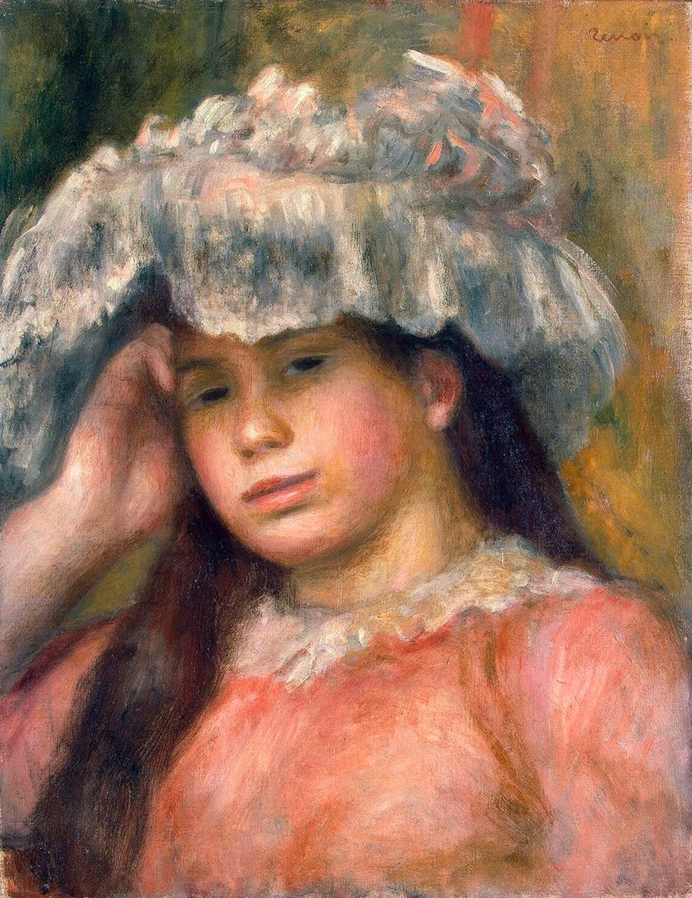 فتاة صغيرة في قبعة ، 1892-1894. بواسطة بيير أوغست رينوار