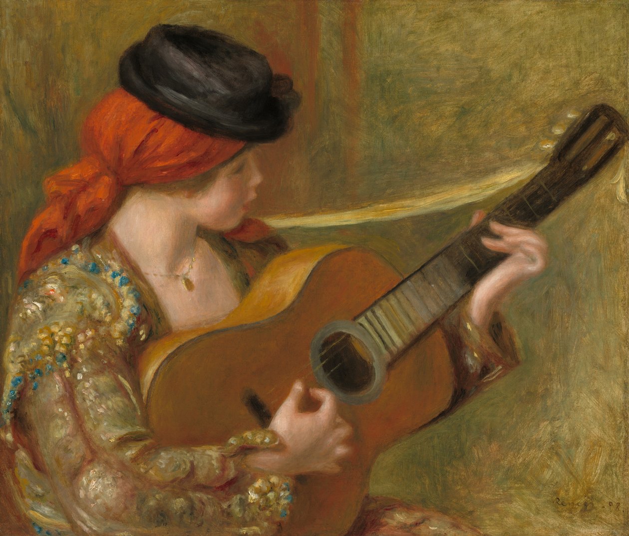 شابة إسبانية مع غيتار ، 1898. بواسطة بيير أوغست رينوار