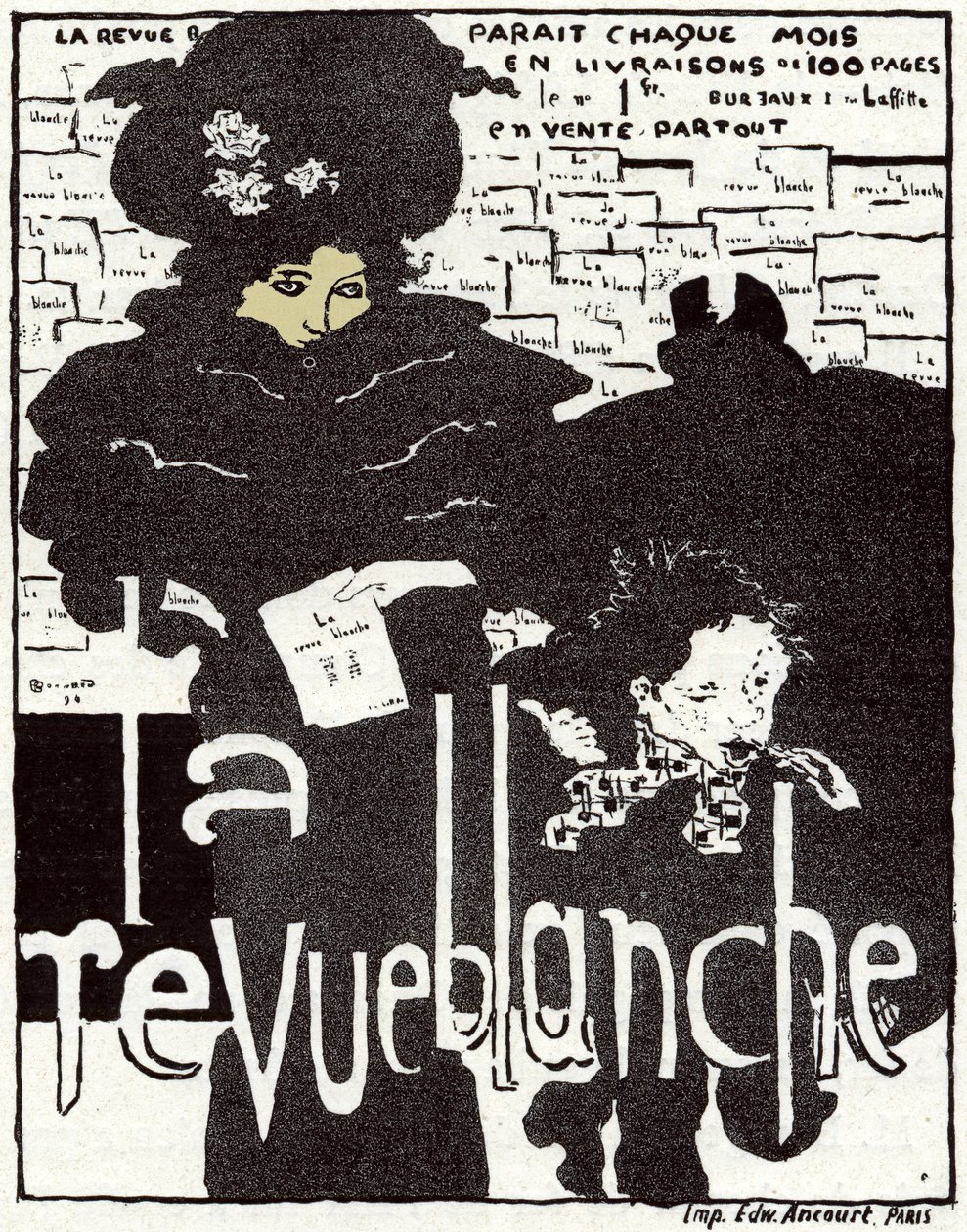 Art. The Revue Blanche. Poster by Pierre Bonnard, France بواسطة بيير بونارد