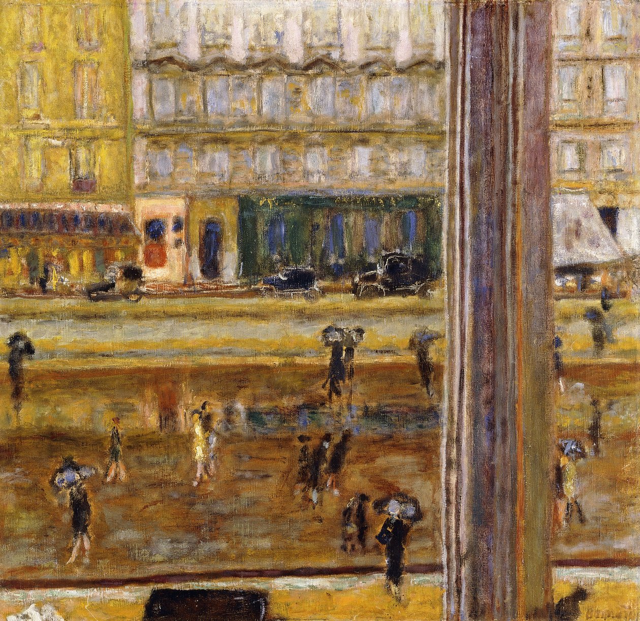 Boulevard des Batignolles (The Rain) ، حوالي عام 1926 (زيت على قماش) بواسطة بيير بونارد