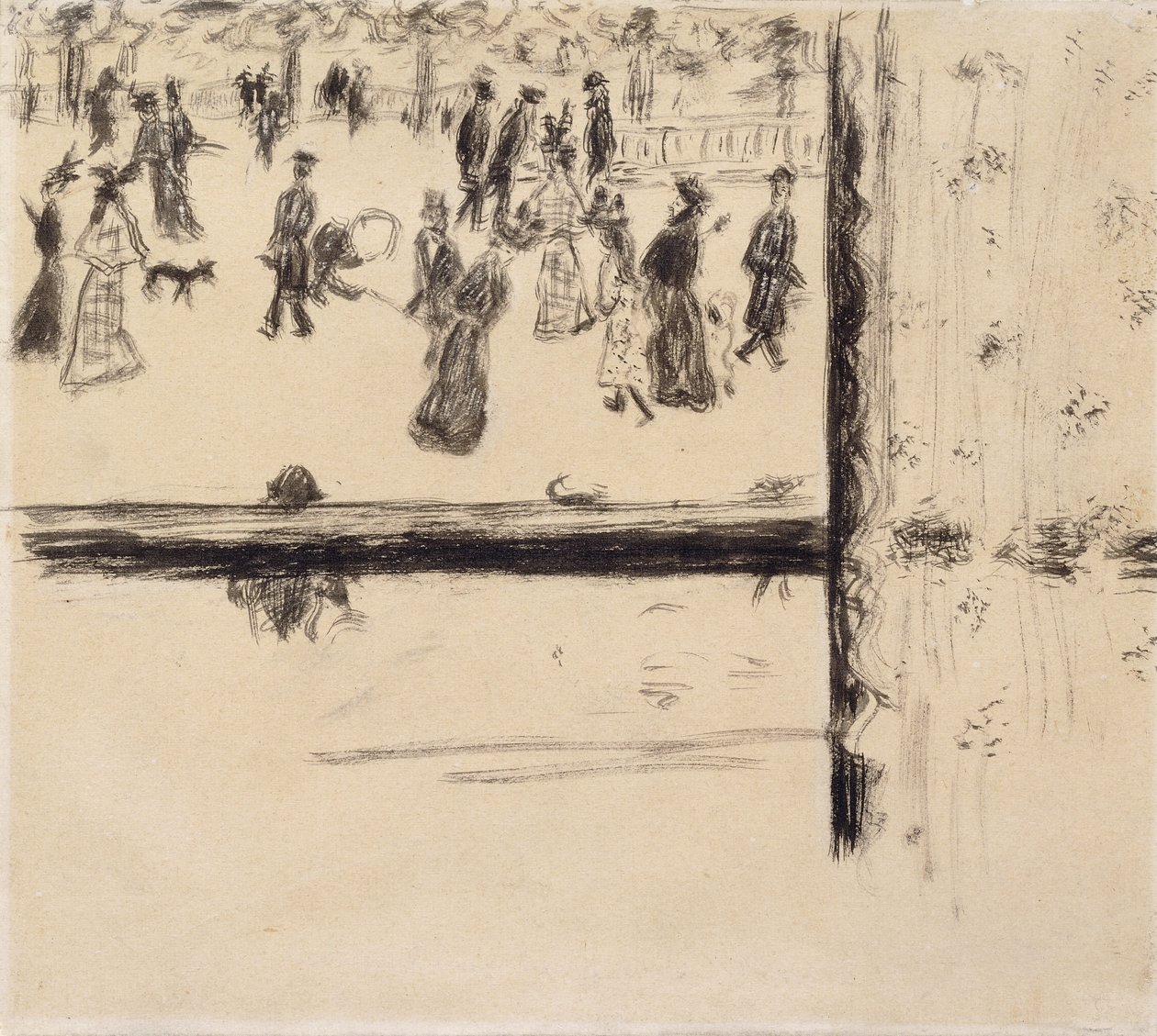 Boulevard des Batignolles ، c1896-8 (فرشاة وحبر أسود على ورق) بواسطة بيير بونارد