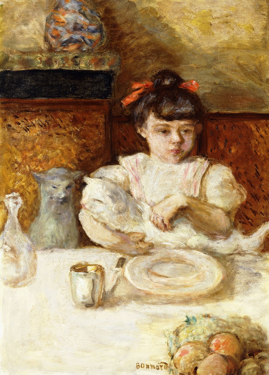الطفل والقطط. Enfant et Chats، c.1906 (زيت على قماش) بواسطة بيير بونارد