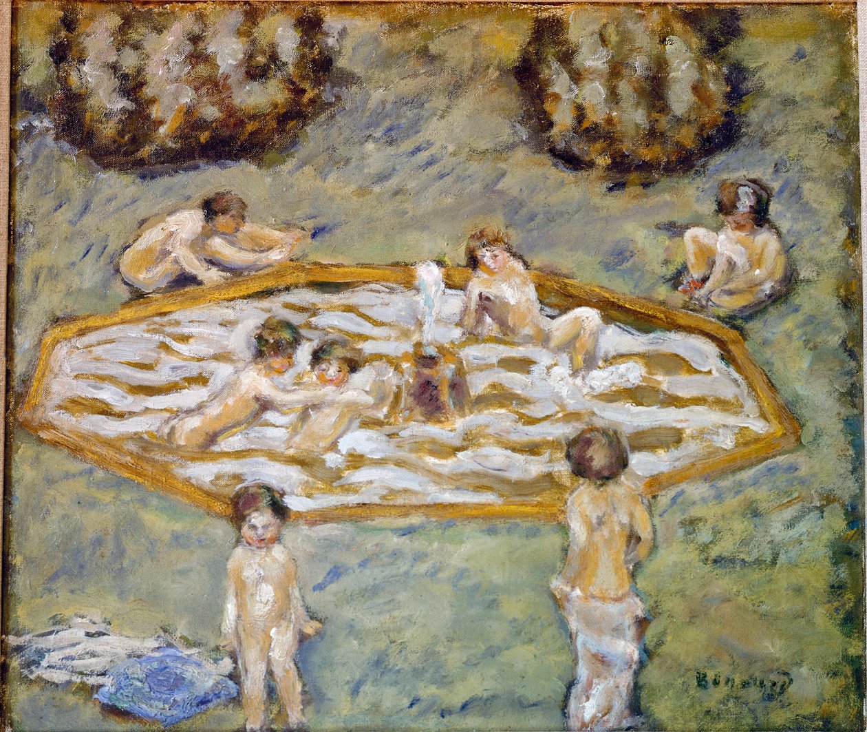 أطفال في المسبح أطفال يلعبون في الماء. رسم بيير بونارد (1867-1947) لندن ، مارلبورو للفنون الجميلة بواسطة بيير بونارد
