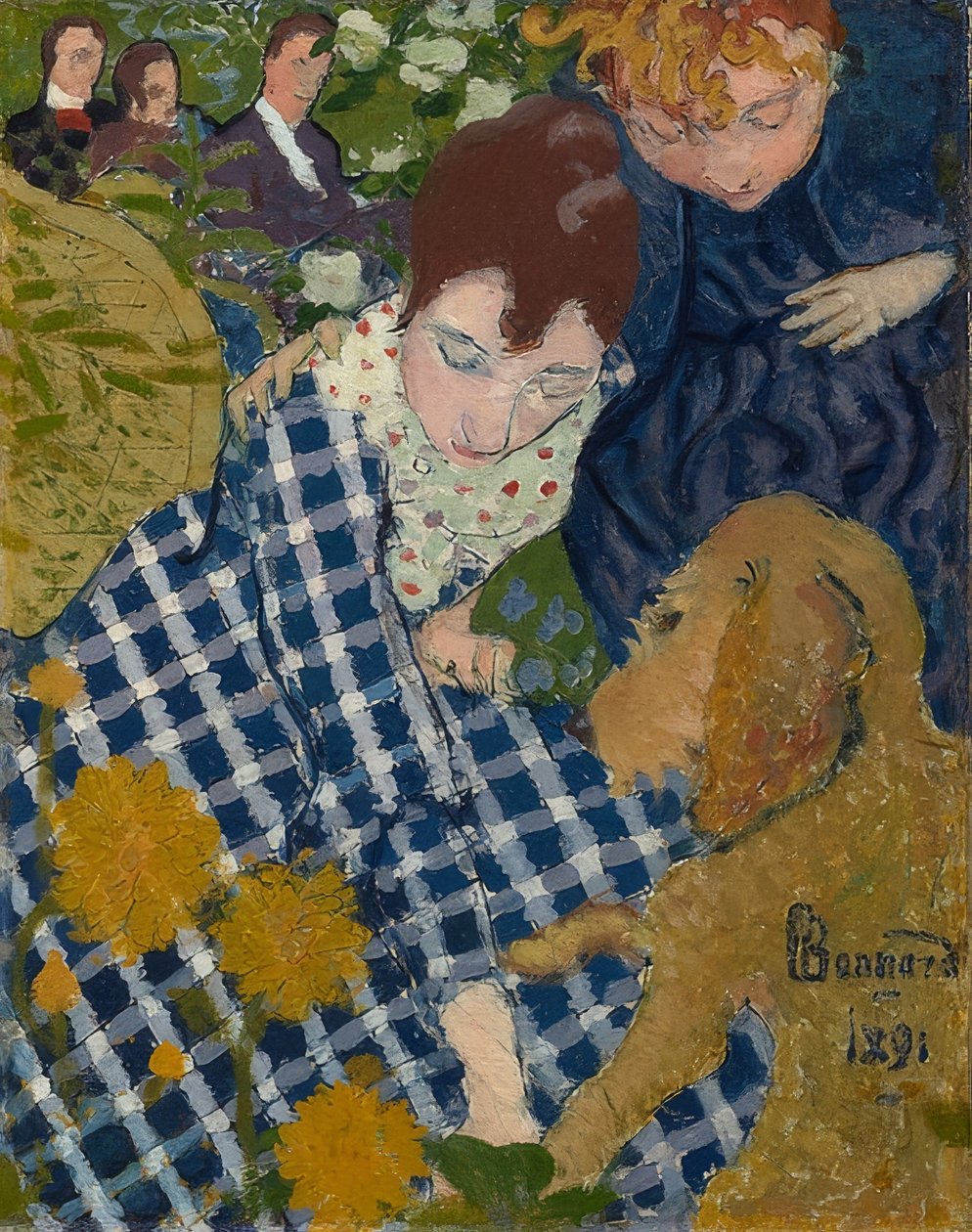 امرأة مع كلب. 1891 بواسطة بيير بونارد