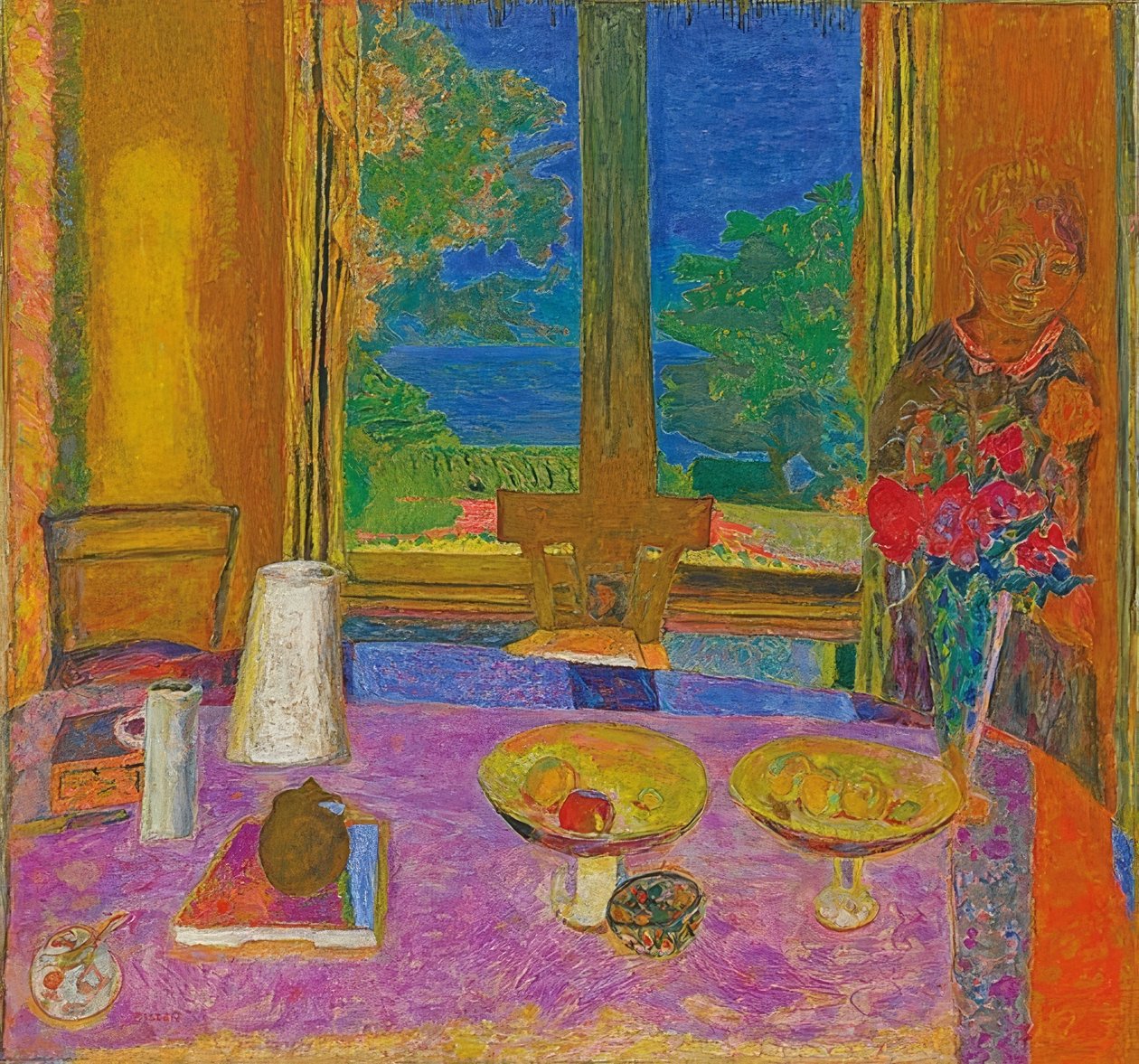 غرفة طعام كبيرة إلى الحديقة (Grande salle à manger sur le jardin). 1934-1935 بواسطة بيير بونارد