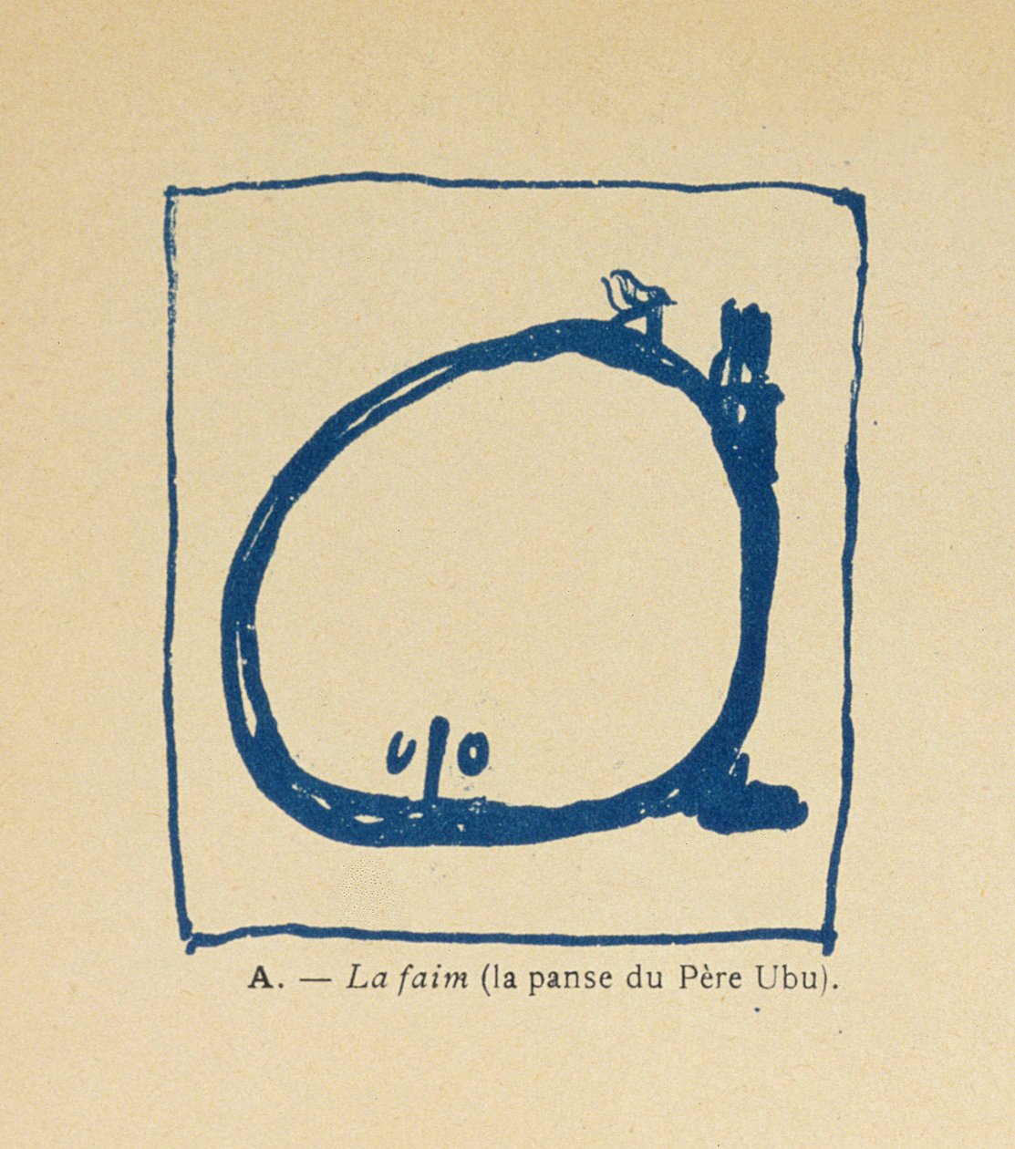 الجوع - Pere Ubus paunch ، من أبجدية Pere Ubu ، 1900 بواسطة بيير بونارد