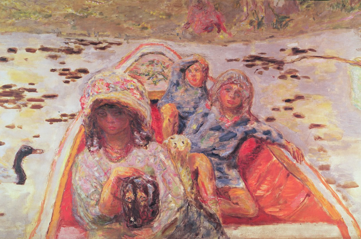 في القارب ، تفاصيل الفتيات ، حوالي 1907 (زيت على قماش) (تفاصيل 91687) بواسطة بيير بونارد