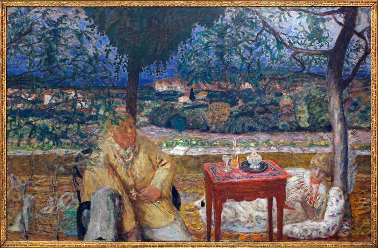 في الحديقة (محادثة في بروفانس). مع صور جوزيف بانكيفيتش (1866-1940 ، رسام بولندي) ومارثي دي ميليغني (ني ماريا بورسين) بواسطة بيير بونارد