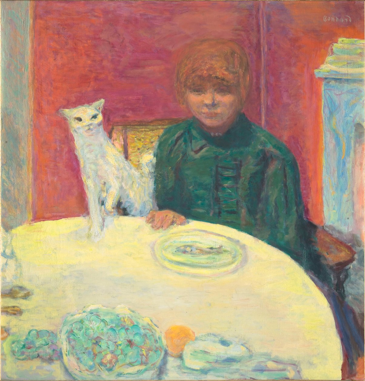 La femme au chat امرأة مع قطة ، 1912. بواسطة بيير بونارد