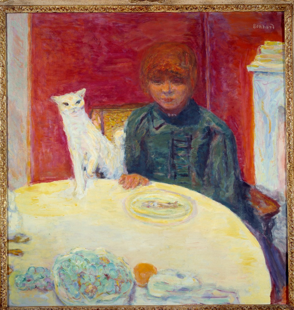 La woman au chat ou le chat تتطلب لوحة لبيير بونارد (1867-1947) القرن العشرين الشمس. 0.78x0.77 م باريس ، متحف أورساي بواسطة بيير بونارد