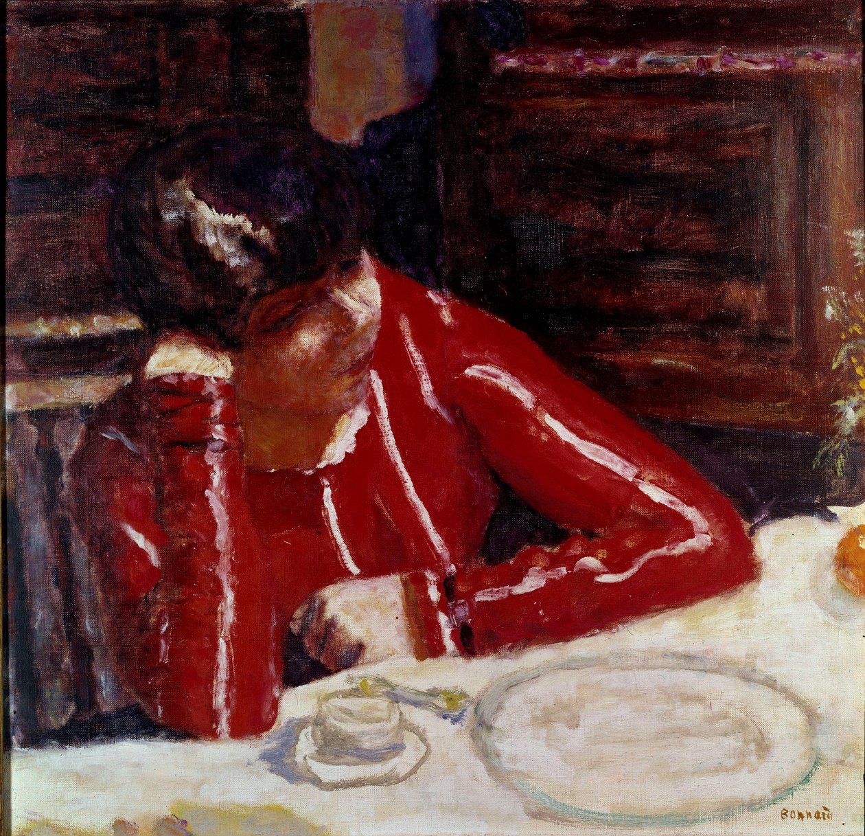 Le corsage rouge Painting by Pierre Bonnard (1867-1947) 1925 Paris musee national d