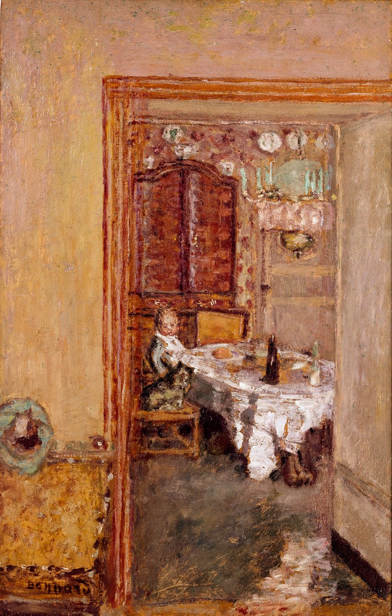 ولد صغير في غرفة الطعام. لوحة لبيير بونارد (1867-1947) مجموعة 1898 الإنجليزية الخاصة بواسطة بيير بونارد