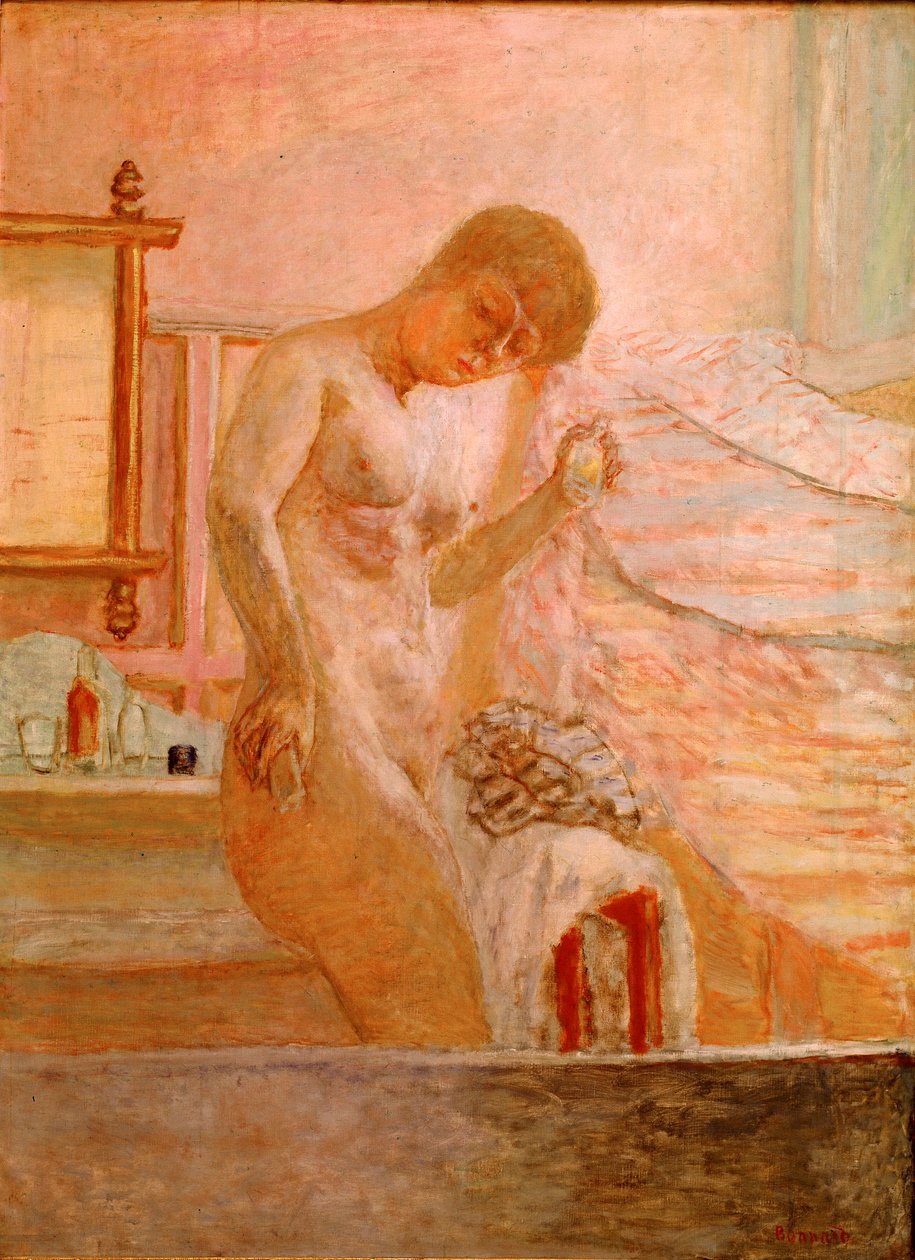 عارياً يقف أمام مرحاضه لوحة بيير بونارد (1867-1947) 1920 باريس ، مجموعة ألفونس بيلييه بواسطة بيير بونارد