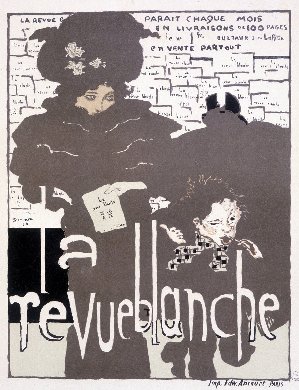ملصق صحفي لـ La Revue blanche. رسم بيير بونارد (1867-1947) بواسطة بيير بونارد