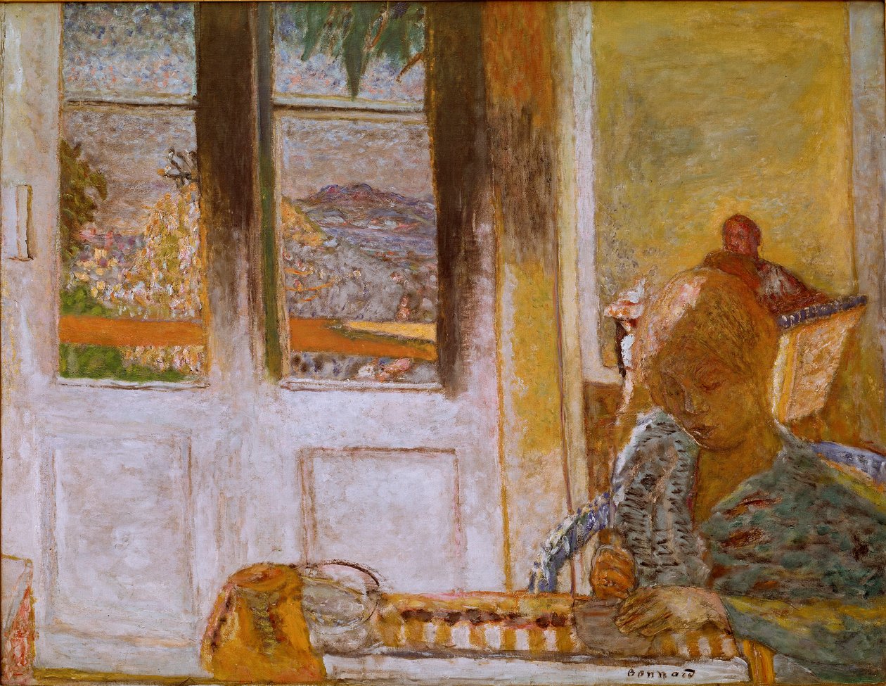 النافذة الفرنسية (Matin a Le Cannet) لوحة لبيير بونارد (1867-1947) 1932. زيت على قماش. خافت. 86x112 سم مجموعة Privee بواسطة بيير بونارد