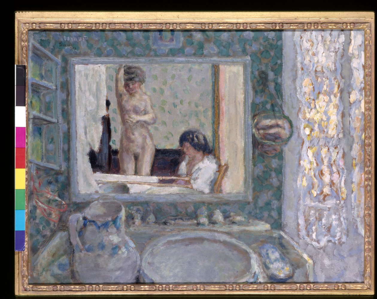 The Mirror In The Green Room (La Glace De La Chambre Verte) (زيت على ورق) بواسطة بيير بونارد