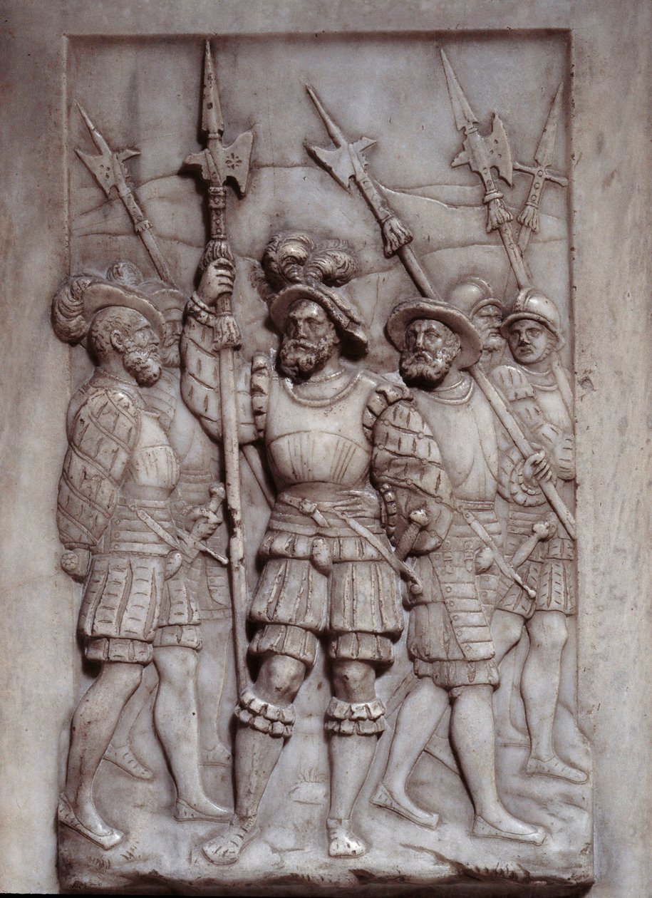 الجنود تفاصيل النقوش البارزة لقبر فرانسوا الأول (1494 - 1547) أدركها بيير بونتمبس (1505 / 1510-1568 / 1570) بواسطة بيير بونتمبس